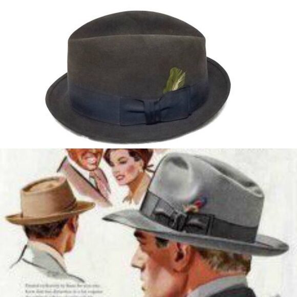 Vintage Other - VINTAGE 50s Wormser RL Green Wool Trilby Hat